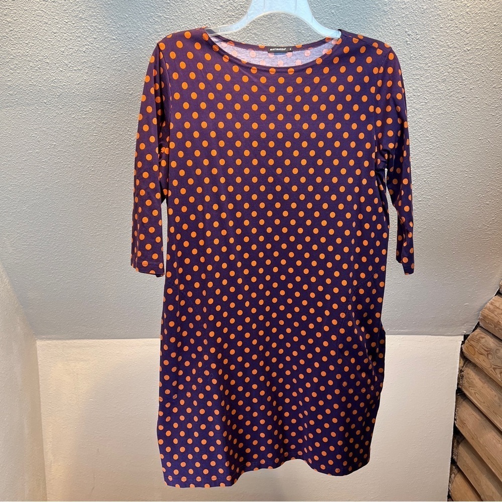 VINTAGE MARIMEKKO KULA Purple w/Orange Dots Size XL